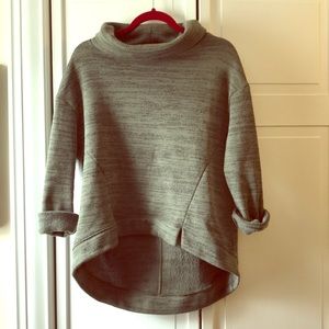Olive green cowl neck sweatshirt
